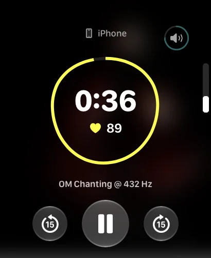 Self practice player on Apple Watch